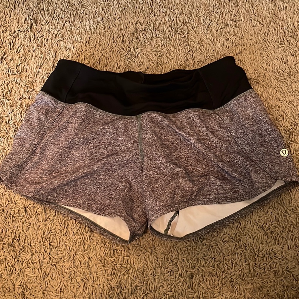 Lululemon size 4 speed up shorts, 4 inch inseam